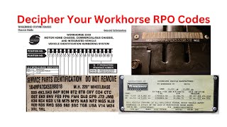 How To Locate The 6 WorkHorse Chassis Vin Number Locations and How to Decipher What You Got [upl. by Cr]