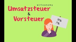 Umsatzsteuer und Vorsteuer buchen  Zahllast ermitteln  Buchungssätze bilden  wirtconomy [upl. by Casavant]