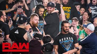 The Shield make their entrance one last time Raw March 11 2019 [upl. by Tnarg]