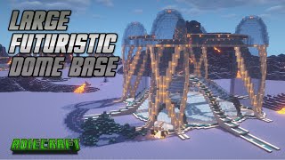 Large Futuristic Dome Base  Hyper Futuristic Minecraft Timelapse  Futuristic Minecraft Base design [upl. by Fauver]