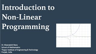 Introduction to Non Linear Programming Problem [upl. by Anoval]