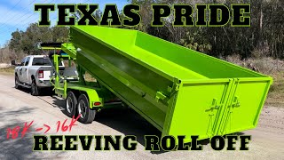 Texas Pride Reeving Roll Off Trailer 18k Axles 16k GVWR [upl. by Ebanreb]