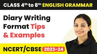 Diary Writing Format  Diary Writing Tips  Diary Writing Examples  Class 48 English Grammar [upl. by Katzen]