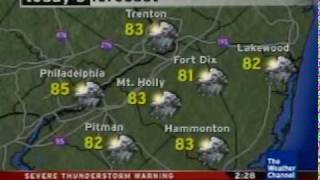 TWC Local on the 8s 2007  Severe Tstorm Warning [upl. by Enirroc]