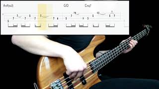 Red Hot Chili Peppers  Look Around Bass Cover Play Along Tabs In Video [upl. by Merl465]