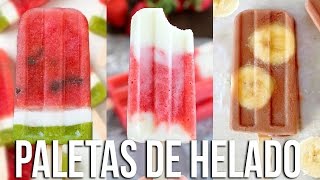 PALETAS DE HELADO ❤️ 3 IDEAS  PALETAS PARA EL VERANO REFRESCANTES  Tutoriales Belen [upl. by Atiniv970]