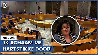 Boze toeslagenouders verlaten Kamer tijdens speech VVD’er [upl. by Montagu]