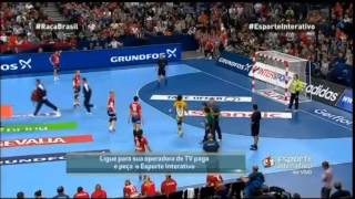 Handball Brasil x Sérvia  Final Campeonato Mundial 2013 [upl. by Enyt]