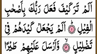 Surah Feel Full  surah feel full HD arabic text  Learn Quran SURAT FIL [upl. by Tanhya]