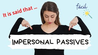 IMPERSONAL PASSIVES en inglés  Explicación con ejemplos y ejercicios [upl. by Dyna]