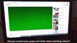 How to fix green screen on computer [upl. by Nylhtiak]