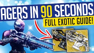 Destiny 2  How To Get AGERS SCEPTER In 90 SECONDS FULL GUIDE  Stasis Exotic Trace Rifle [upl. by Annaitat]