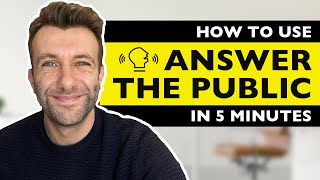 How To Use Answer The Public Tutorial [upl. by Yaeger775]