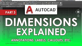 DIMENSIONS and ANNOTATIONS In AutoCAD 2023 Part 3 [upl. by Viguerie370]