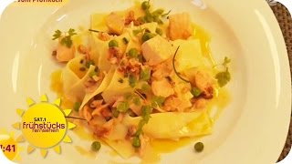 Rezept Bandnudeln mit Lachs  SAT1 Frühstücksfernsehen [upl. by Eusassilem]