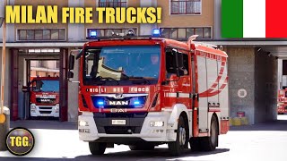 Italy Milan Fire Department Responding  Station Tour [upl. by Pang]