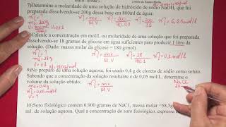 Concentração Molar ou Molaridade em moll [upl. by Karilla939]