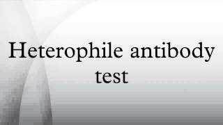 Heterophile antibody test [upl. by Amil]