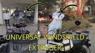 How to Install Windshield Extender on any Bike  Touring Visor for Motorcycle [upl. by Idette430]