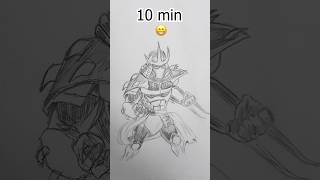 How to Draw Shredder in 10sec10min1hrteenage mutant ninja turtles😱😈 [upl. by Egnalos]