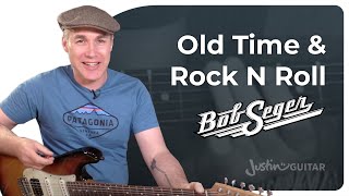 Old Time Rock And Roll Easy Guitar Lesson  Bob Seger [upl. by Oirom]