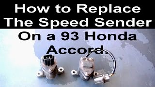 How to Change the Vehicle Speed Sensor on a Honda Accord [upl. by Delmer742]