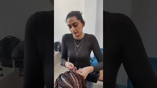 මෙරූන් පාට Hair Braiding එකට පැය 5ක් hairbraiding hairbraidingtutorial chalmwayinternational [upl. by Meenen]