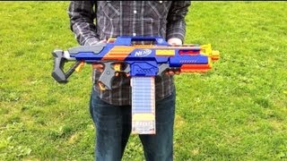 Nerf NStrike Elite RapidStrike CS18  Range Test Stock [upl. by Annice712]