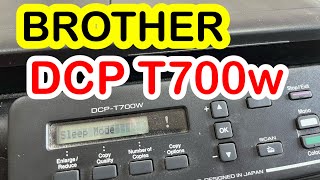 BROTHER DCPT700w HOW TO MANUAL TEST PRINT amp DEEP CLEANING amp INK FLUSHING MAINTENANCE MODE [upl. by Liryc]