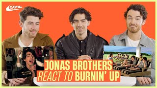 Jonas Brothers react to their iconic Burnin Up music video  Capital [upl. by Eissolf]