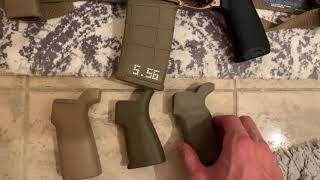 Ar15 Pistol Grip Comparison BCM B5 Magpul Reptilia [upl. by Suidualc]