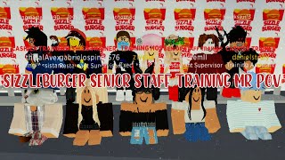 SizzleBurger Senior Staff Training  MR POV [upl. by Einniw]