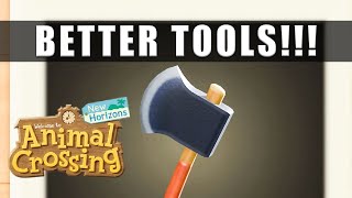 Animal Crossing New Horizons how to get better axe shovel fishing rod and net  Stronger tools [upl. by Galer]