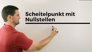 Scheitelpunkt mit Nullstellen bestimmen Parabeln quadratische Funktionen  Mathe by Daniel Jung [upl. by Leirda]