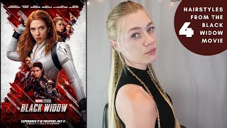 Black Widow hairstyles tutorial and Yelena Belova hairstyle  408beautybygreta [upl. by Imray333]