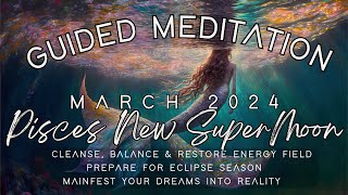 New Moon March 2024 Guided Meditation  Manifest Your Dreams [upl. by Ydnat]