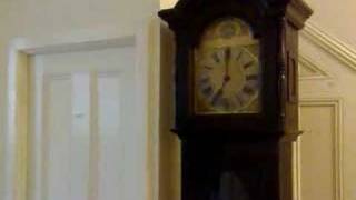 MAUTHE EDWARDIAN WESTMINSTER CHIME LONGCASE GRANDFATHER CLOCK CHIMING [upl. by Aetnuahs]