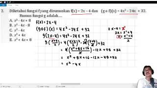 komposisi fungsi  fx2x  4 dan gofx4x2 24x32 maka gx adalah [upl. by Caty626]