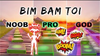 Carla  Bim Bam toi Bim Bam Boom Emote  Noob vs Pro vs God Fortnite Music Blocks [upl. by Aletta]