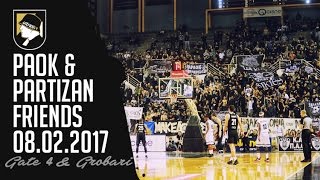 PAOK amp Partizan 08022017 Friendly atmosphere [upl. by Kunkle]