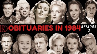 Obituaries in 1984Famous Celebritiespersonalities weve Lost in 1984EP 2Remembrance Diaries [upl. by Nathan]