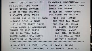 LETRA DEL  TORITO PINTO  CANCIÓN FOLKLÓRICA CENTROAMERICANA  HONDURAS [upl. by Edyth]