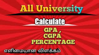 Calculate GPA CGPA amp CGPA to Percentage in all University [upl. by Adekan556]