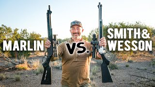 Lever Gun Shootout Marlin vs Smith amp Wesson [upl. by Annaerdna]