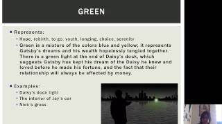 Symbolic Colors in The Great Gatsby [upl. by Iorgo50]