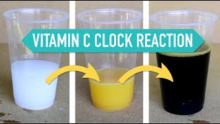 Simple ColorChanging Chemistry Clock Reactions feat Vitamin C [upl. by Iccir613]