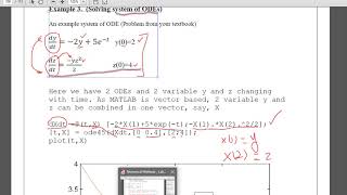 Solving system of ODEs using MATLAB [upl. by Frankhouse]