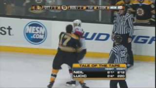 Chris Neil vs Milan Lucic Mar 12 2009 [upl. by Joan]