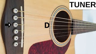 Acoustic Guitar Tuner  Standard Tuning for 6 String E A D G B E [upl. by Fernyak588]