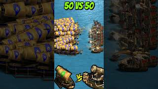 50 Thirisadai vs 50 Elite Cannon Galleons AoE2 Shorts ageofempires gaming warships [upl. by Yramesor]